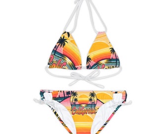 Ensemble de bikini California à lanières