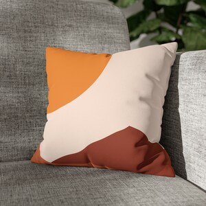 Contemporary Abstract Artsy Throw Pillow / Square Pillow Case / Cushion Cover / Funky Pillow Faux Suede Square Pillow Case