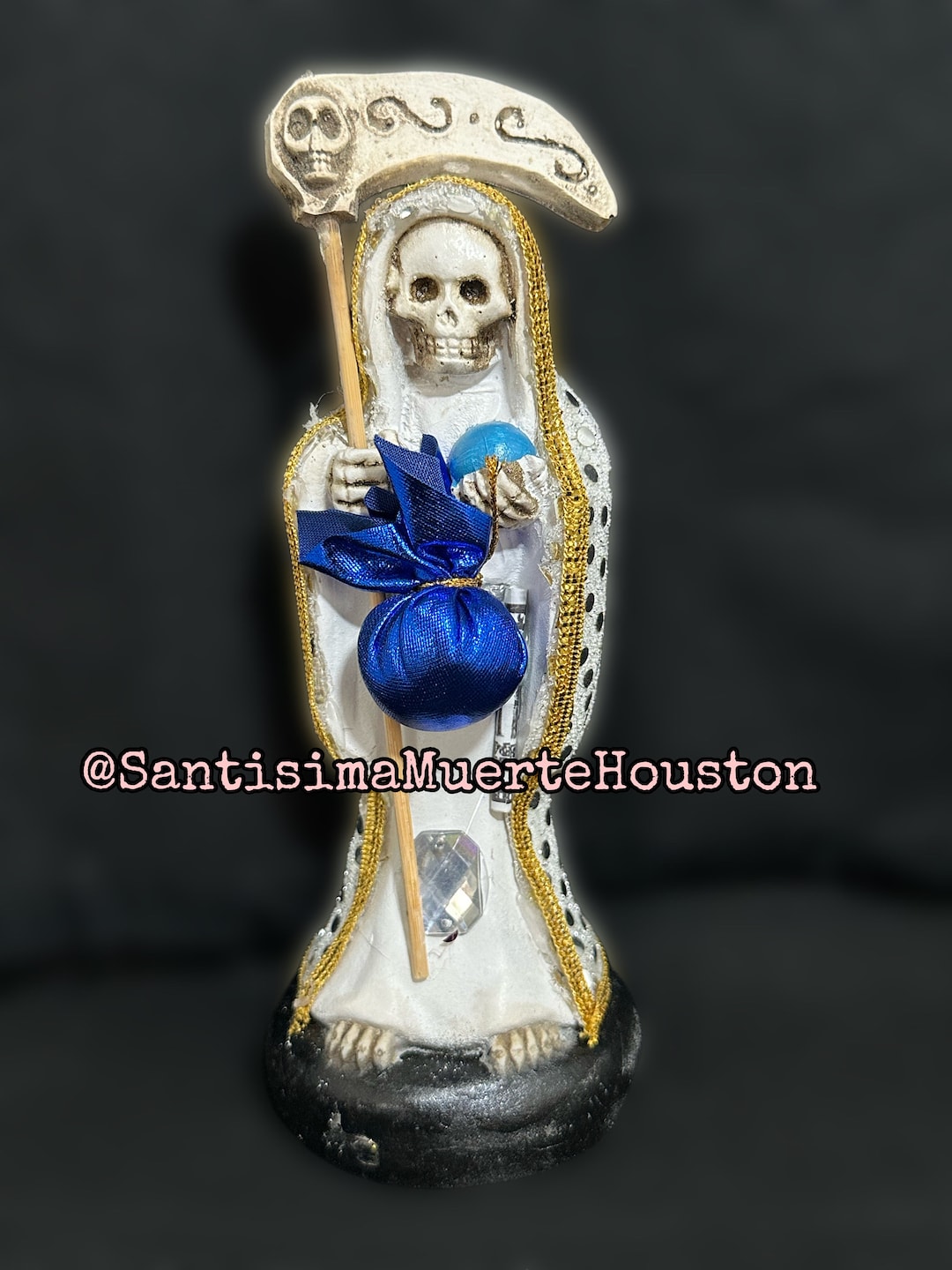 Dressed White Santa Muerte Statue Etsy