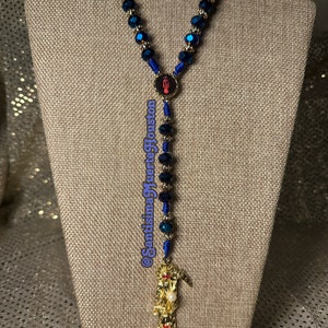 Blue Santa Muerte Rosary
