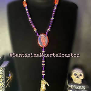 Purple Santa Muerte Rosary
