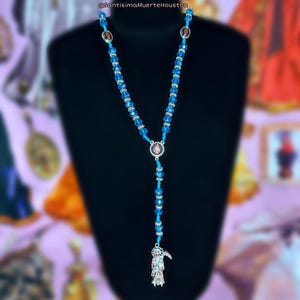 Baby Blue Santa Muerte Rosary