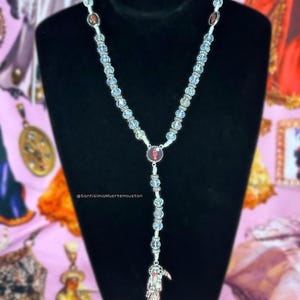 White Santa Muerte Rosary