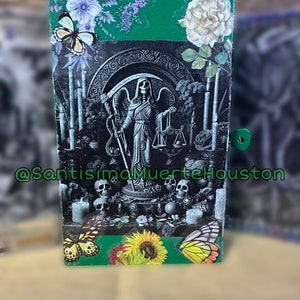 Green Santa Muerte Traveling Box