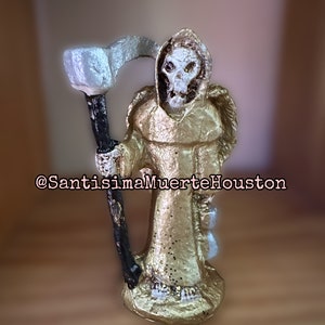 Gold Engel Santa Muerte Taschenfigur