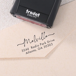 Adresstempel, zelfinktende adresstempel, gepersonaliseerde adresstempel, voor huwelijksuitnodiging, kerstcadeaus