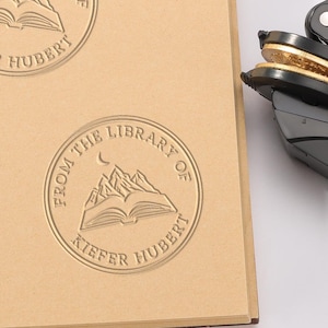 Grabador de libros personalizado, regalo para amantes de los libros, sello personalizado de la biblioteca de libros, grabador Ex Libris, grabador de biblioteca