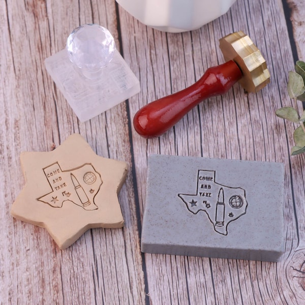 Custom US State Map Stamps - Soap Stamp - Custom Brass Soap Stamp - Custom Acrylic Stamp For Soap/ Pottery/ Cookie - Stamp for Soap Makers