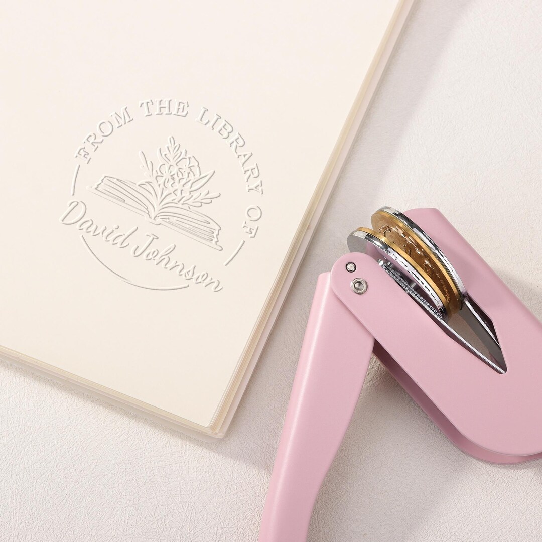 Personalized Book Embosser/from the Library of Book Stamp/library ...