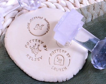 Personalized Pottery Stamp, Stamp For Soap, Personalized Ceramic Stamp, Polymer Clay Stamp