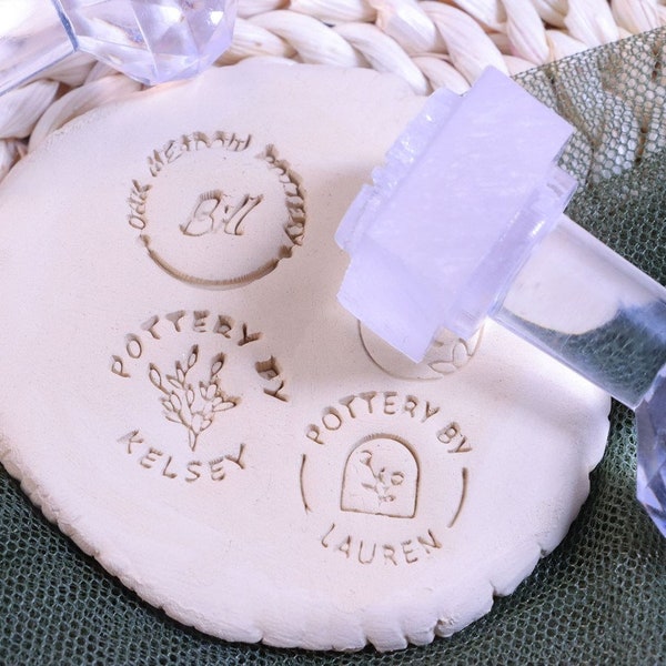 Personalized Pottery Stamp, Stamp For Soap, Personalized Ceramic Stamp, Polymer Clay Stamp