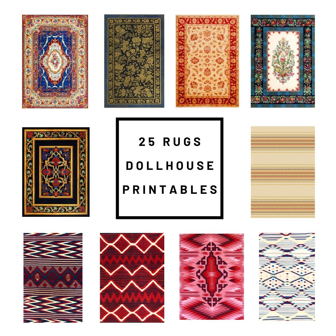 25 Rugs and Carpet Dollhouse Printables - Miniatures - Journal ...