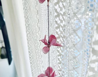 100% Handmade 3 Flower Window Suncatcher Window Dangle Decor