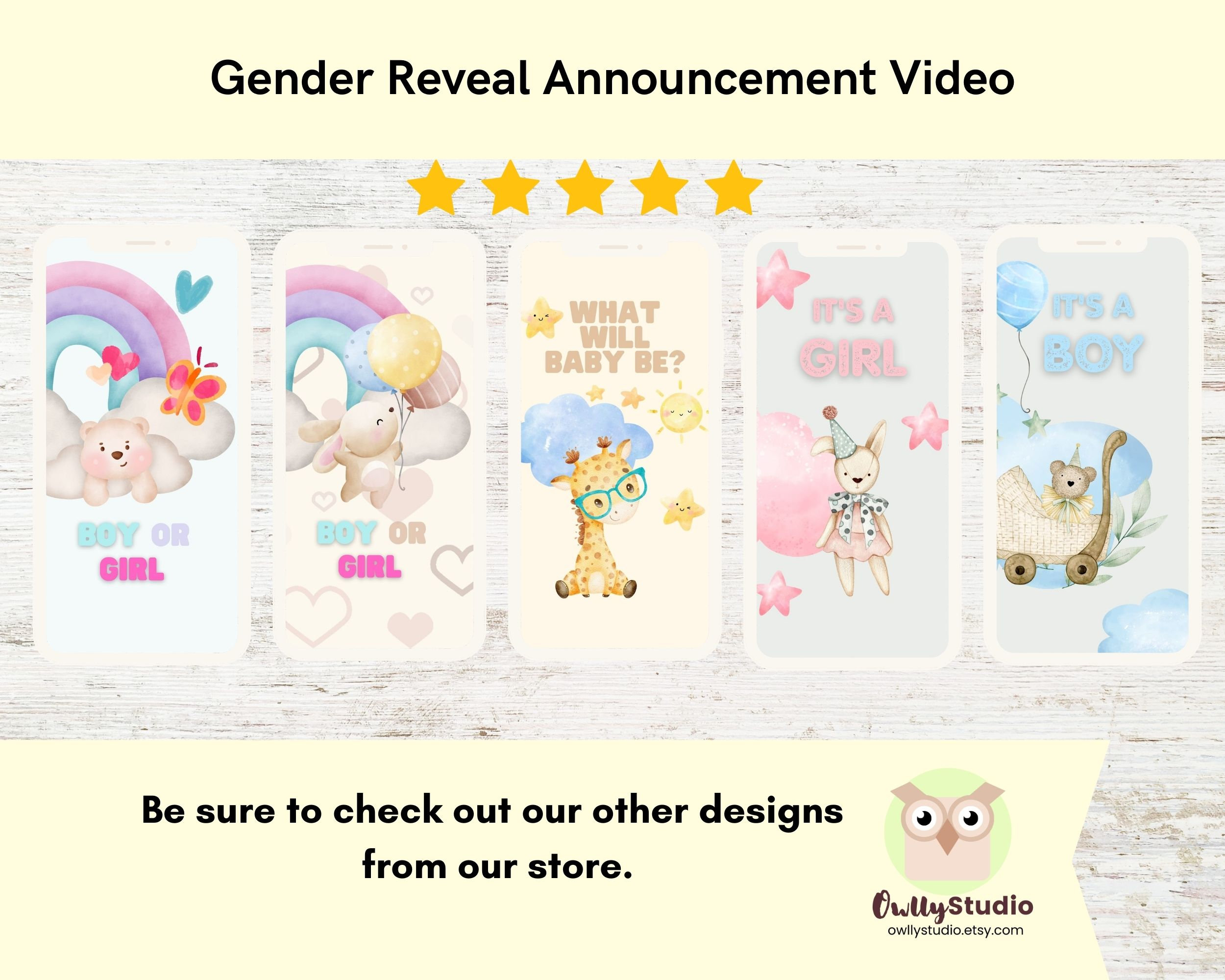 Gender Reveal Video Boy Digital Gender Reveal Video For Social Media