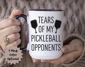 Tränen meiner Pickleball Gegner Kaffeetasse, Pickleball Becher, Geschenk für Pickleball Spieler, Pickleball Kaffeetasse, lustiges Pickleball Geschenk