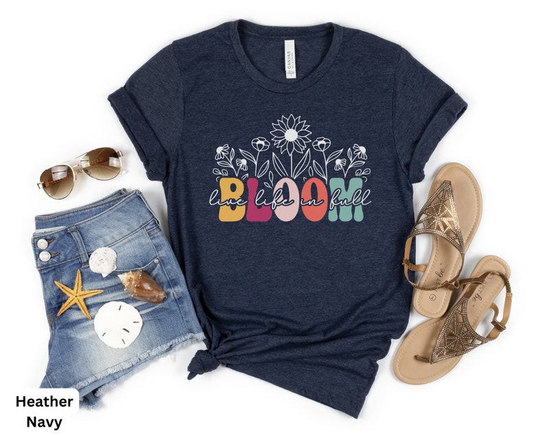 Life Full Bloom, Flower Shirt, Flower Shirt Aesthetic, Floral Graphic ...