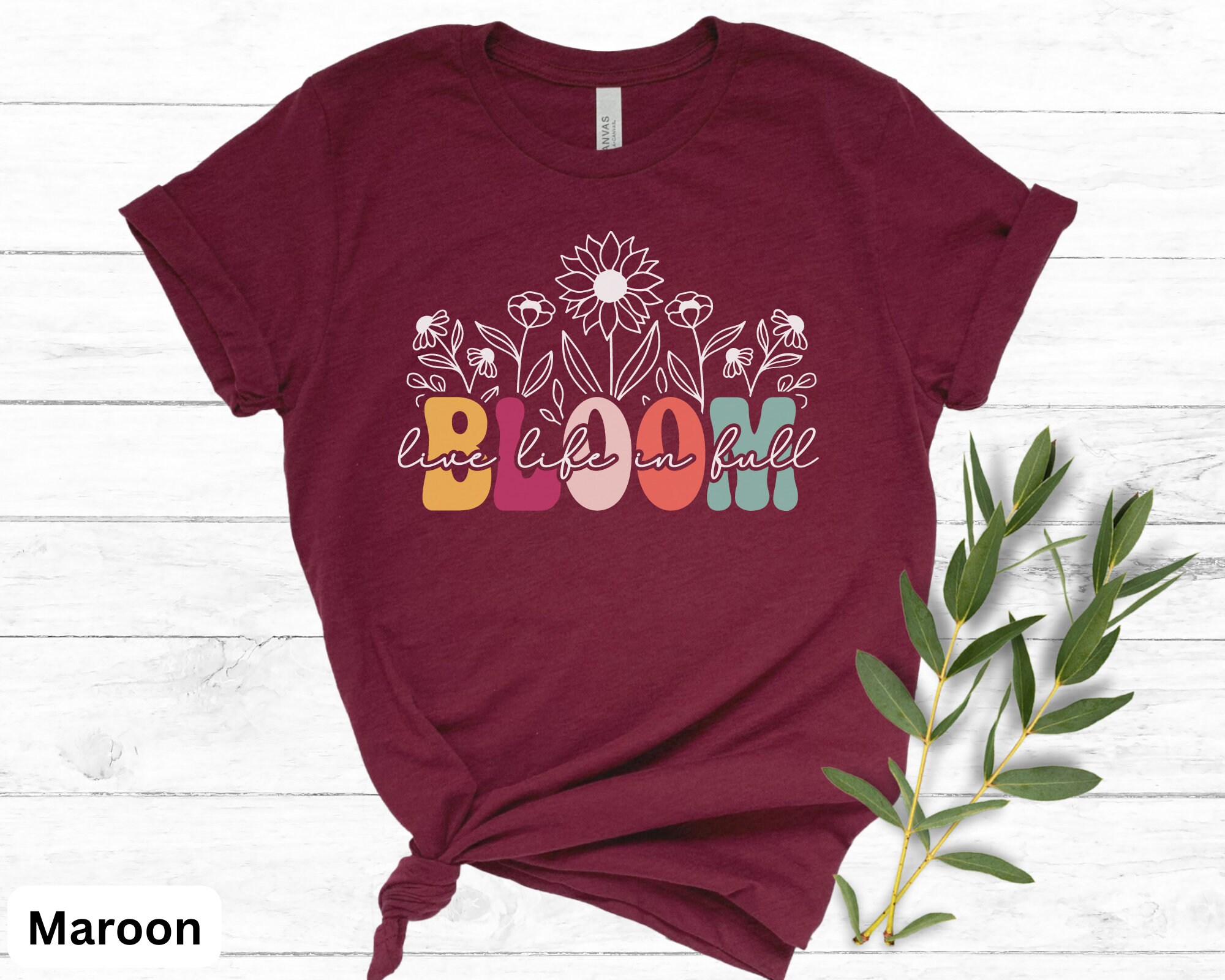 Life Full Bloom, Flower Shirt, Flower Shirt Aesthetic, Floral Graphic ...