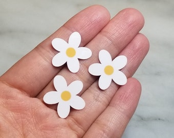 Stickers mini marguerites : Stickers découpés en vinyle laminé