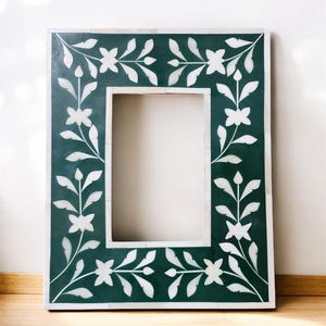 Bone Inlay Photo Frame – Handcrafted Moroccan Decor, Boho Style Home Accent
