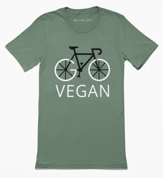 vegan cycling logo t shirts