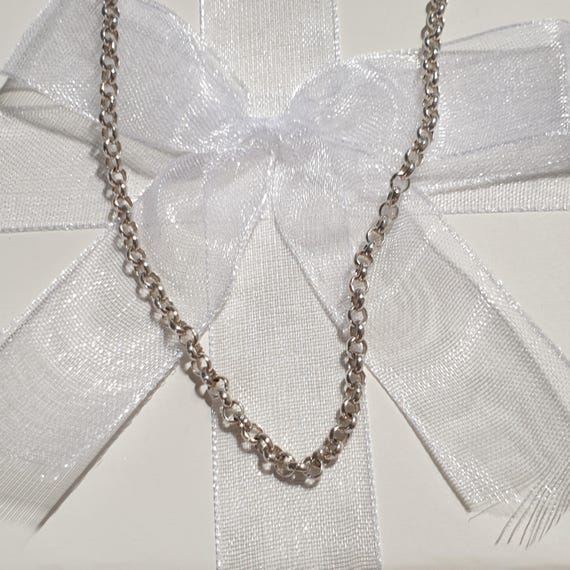 925 Sterling Silver Solid Belcher Link Necklace 7… - image 10