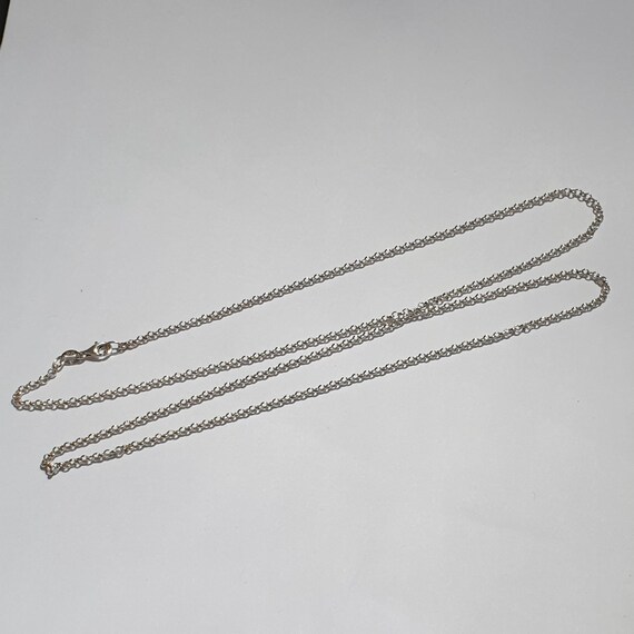 925 Sterling Silver Solid Belcher Link Necklace 7… - image 7