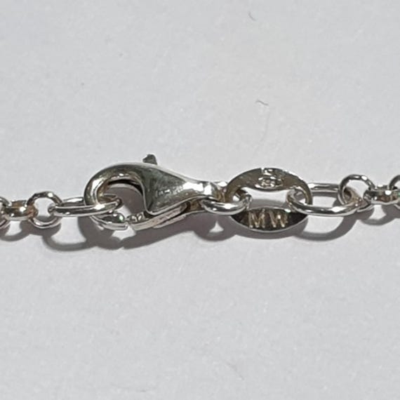 925 Sterling Silver Solid Belcher Link Necklace 7… - image 6