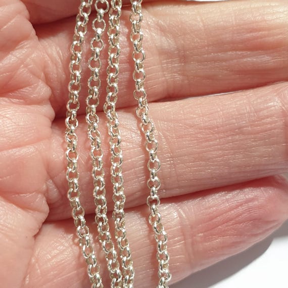 925 Sterling Silver Solid Belcher Link Necklace 7… - image 8