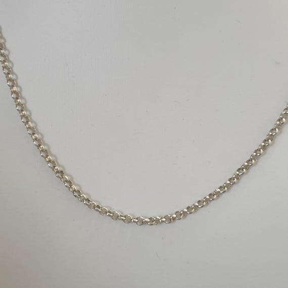 925 Sterling Silver Solid Belcher Link Necklace 7… - image 1