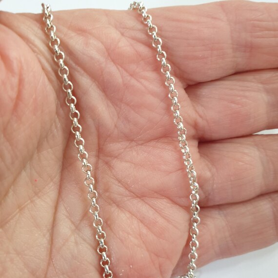 925 Sterling Silver Solid Belcher Link Necklace 7… - image 12