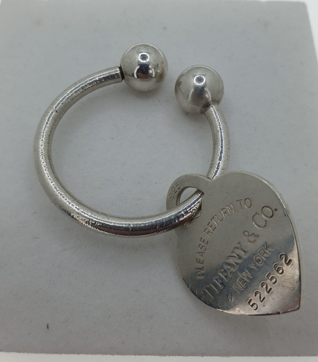 Jpsize TIFFANY key ring 2001 heart tag 925 Rare | eBay