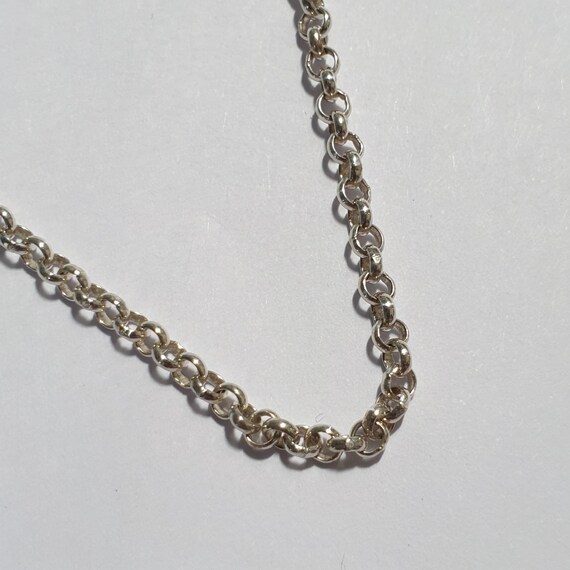 925 Sterling Silver Solid Belcher Link Necklace 7… - image 5