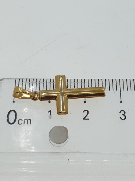 Kaedesigns New Full Solid New 9ct 375 Yellow Gold Plain Cross