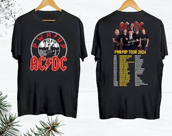 2024 ACDC Pwr Up World Tour T-Shirt, Rock Band ACDC 2024 Konzert Shirt, Acdc Band 90er Jahre Vinatge Shirt, ACDC Band Fan Geschenk, Acdc Tour Merch