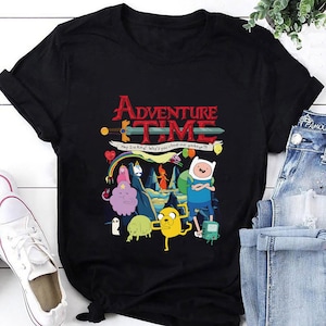 T-shirt de dessin animé Adventure Time, cadeaux de fan de chemise Adventure Time, chemise Adventure Time Finn Snd Jake, chemise vintage Adventure Time