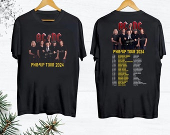 Rock Band ACDC 2024 Konzert Shirt, ACDC Pwr Up World Tour 2024 Shirt, ACDC Band Fan Geschenk Shirt, Acdc Tour Merch, Acdc Band 90s Vinatge Shirt