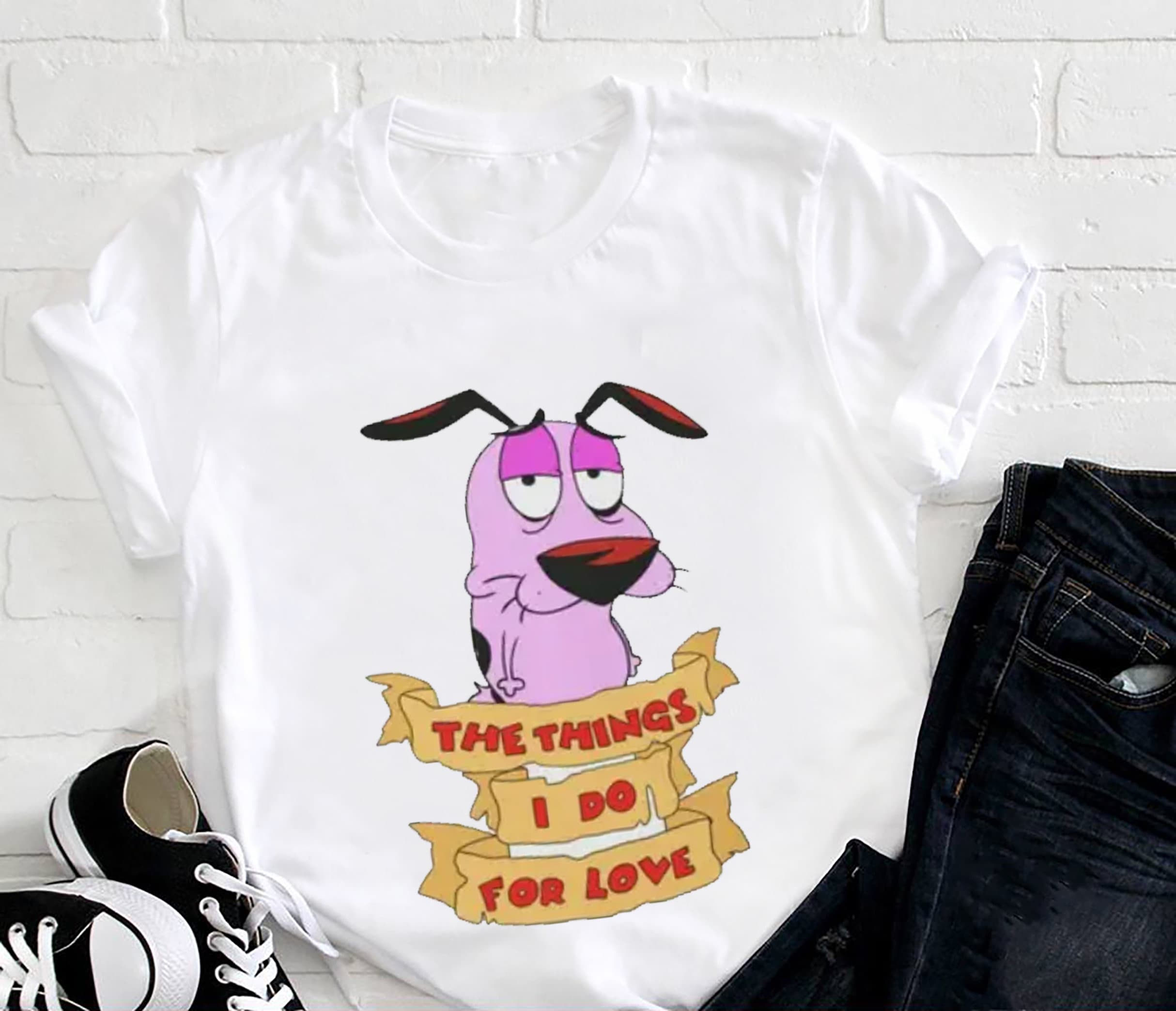 Cartoon Network Courage the Cowardly Dog T-shirt Courage the - Etsy