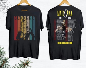 Madonna 90er Jahre Vintage Shirt, 2024 Tour Madonna die Feier T-Shirt, Four Decades Tour Shirt, Madonna Fan Geschenk Shirt, Madonna Konzert Merch