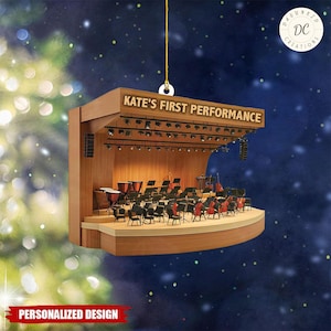 Personalisierte Sinfonieorchester Bühne Ornament, Musik-Liebhaber Geschenk, Benutzerdefinierte Sinfonieorchester Weihnachtsgeschenk, Musiker Andenken, Musiker Geschenk