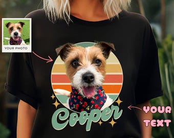 Retro Custom Bootleg T-shirt, Custom Pet Photo Bootleg Shirt, Personalized Dog Cat Shirt, Custom Your Photo Shirt, Vintage 90s Custom Shirt