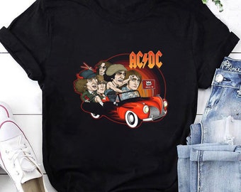 AC / DC Bandmitglieder T-Shirt, ACDC Shirt Fan Geschenke, Acdc Grafik T-Shirt, Acdc Vintage Shirt, Acdc Band Shirt, Acdc Tour Shirt, Acdc Geschenke