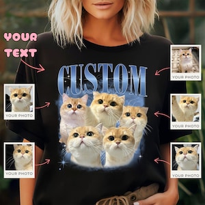 Custom Pet Photo Bootleg Shirt, Retro Custom Bootleg T-shirt, Personalized Bootleg Shirt, Custom Your Photo Shirt, Vintage Graphic 90s Shirt
