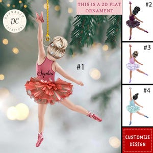 Personalized Ballet Baby Girl Ornament, Ballet Dancers Gift, Custom Ballet Christmas Ornament, Ballet Lover Gift, Ballerina Hanging Ornament