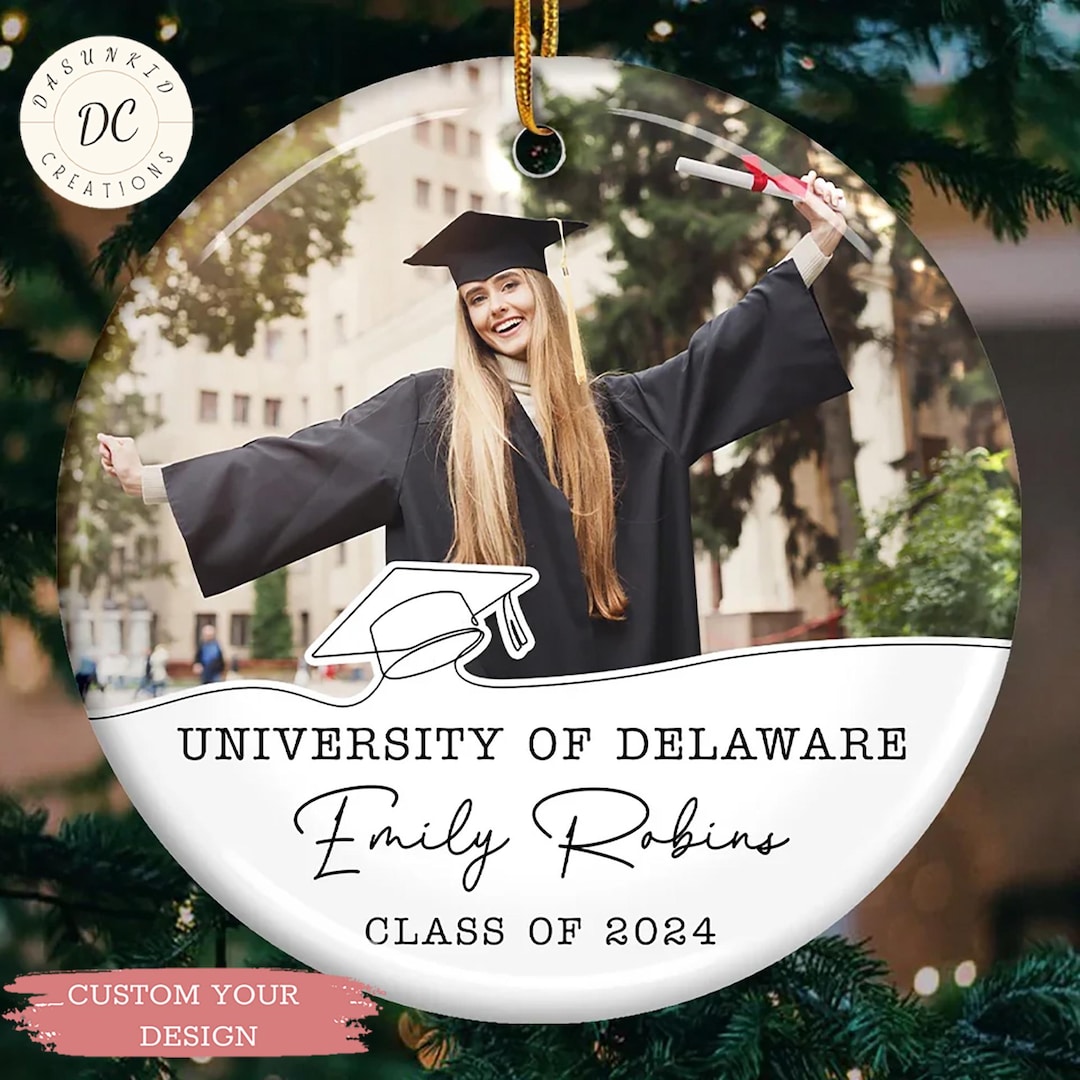Class of 2026 Photo Ornament, Personalized Graduation Photo Ornament ...