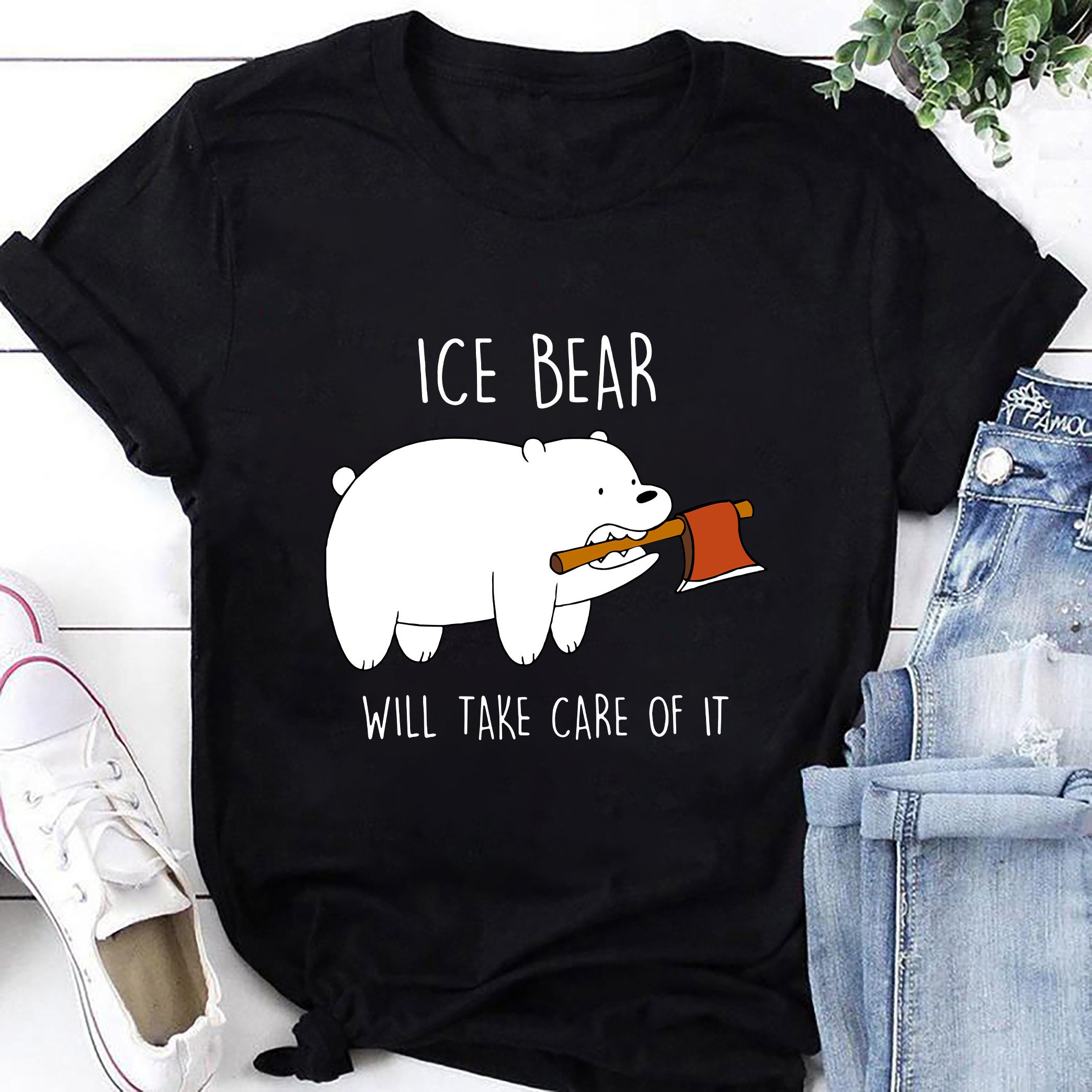 We Bare Bears Ice Bear Will Take Care of It T shirt We Bare Bears Shirt Fan Gifts We Bare Bears Cartoon Shirt We Bare Bears Vintage Shirt Etsy