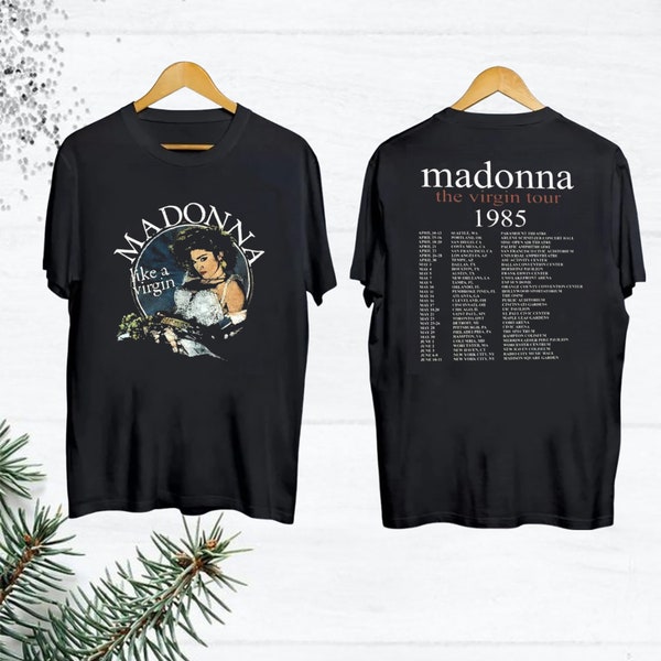 Madonna Like A Virgin T-Shirt, Madonna The Virgin Tour 1985 Shirt, Madonna Shirt Fan Gifts, Madonna Vintage Shirt, Madonna Concert Shirt