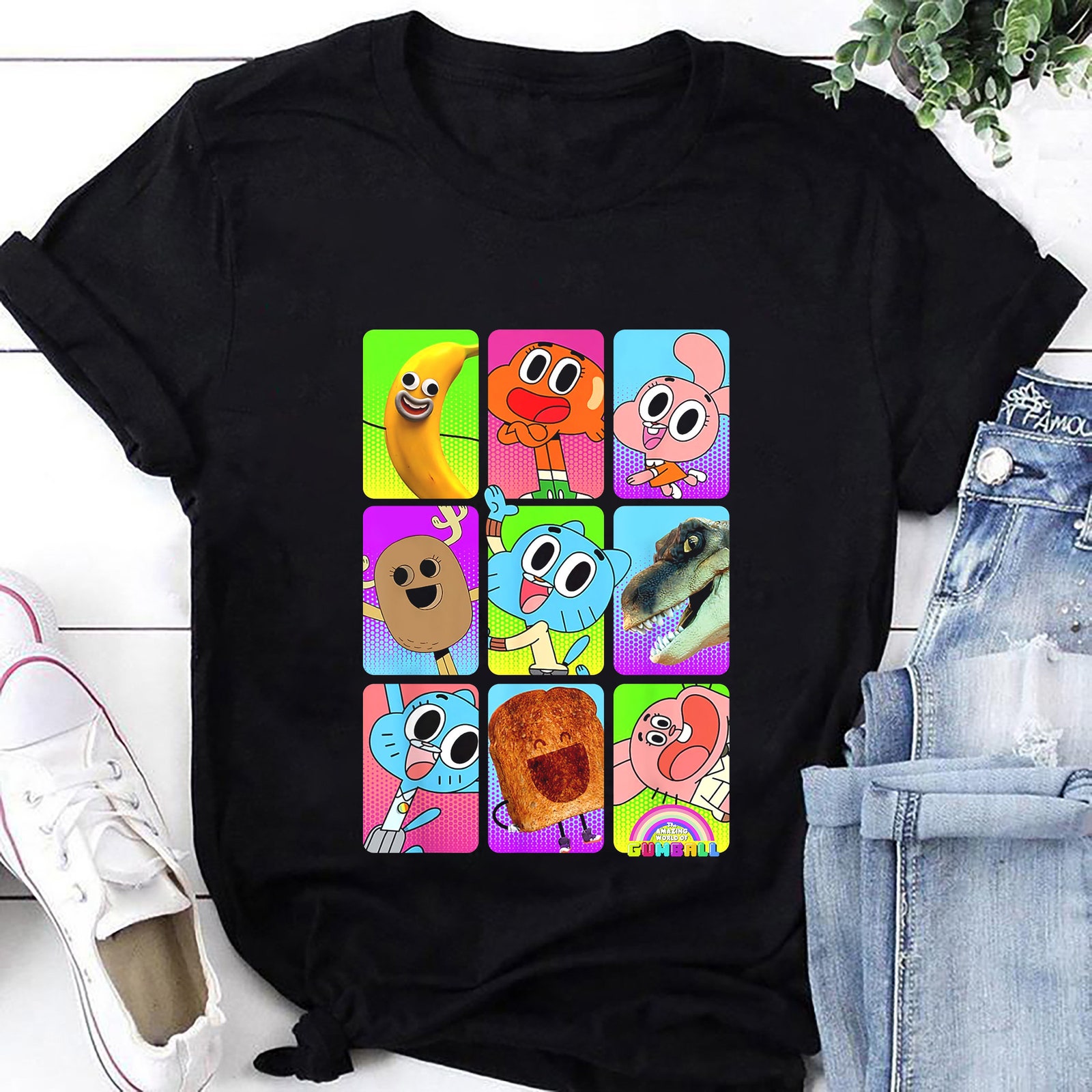 Amazing World of Gumball Cast Pictures Graphic T-Shirt, The Amazing World Of Gum