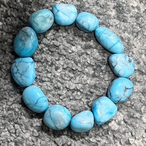 Synthetisches Türkis Howlith Trommelstein Armband - Gelassenheit & Ausgeglichenheit