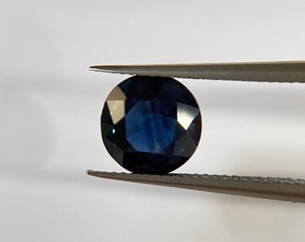 天然サファイア　ペアルース 7 mm 天然ブルーサファイア ラウンドカット ペア 3.26 CTS ルース認定