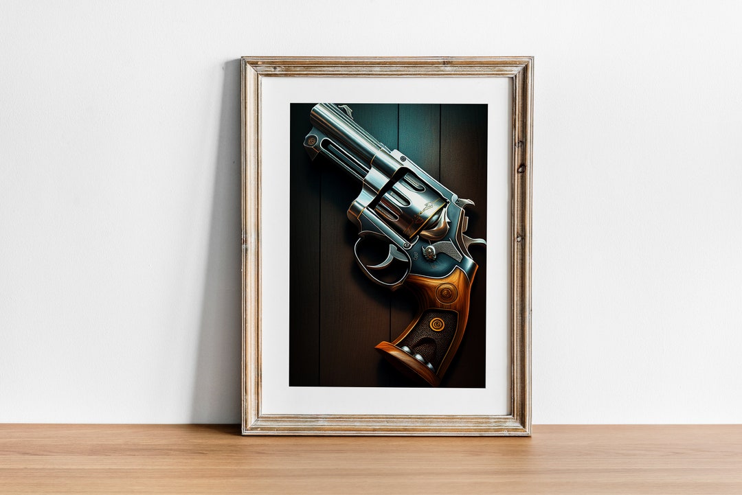 Printable Revolver Wall Art Firearm Wall Art Gun Wall Art Etsy